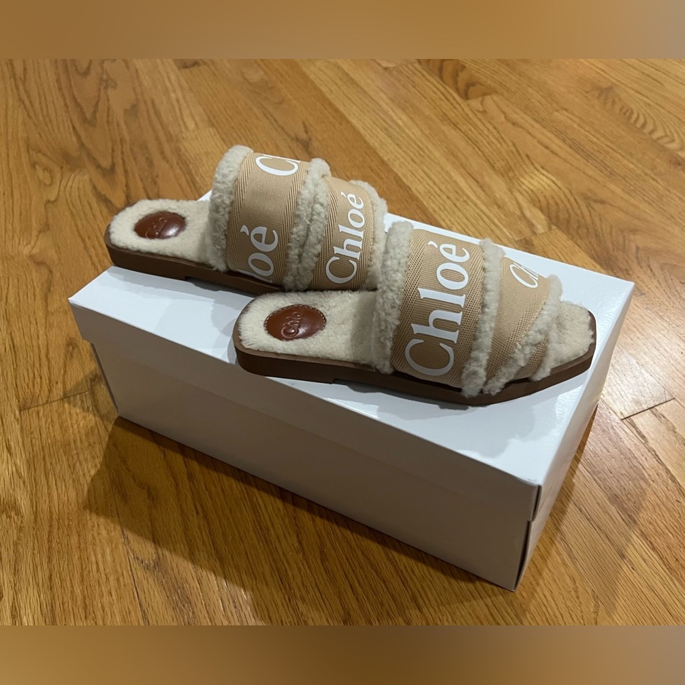 Chloe Woody Shearling Slide - Picture 7 of 11
